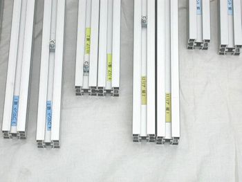 部品構成は運転席側方向より、フロント(青)・センター(緑)・リア(黄色)